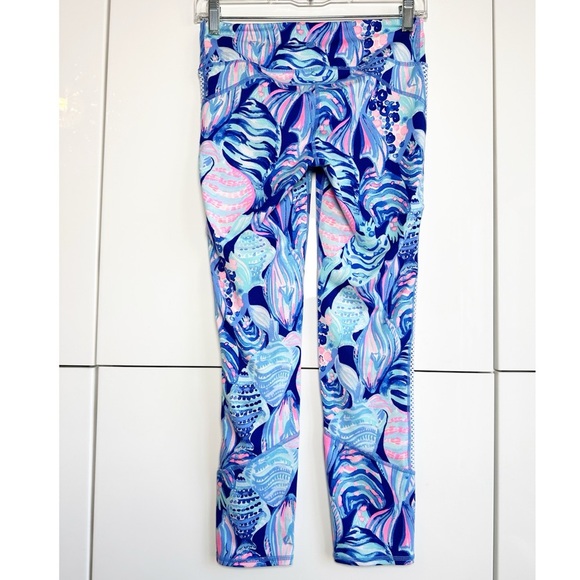 Lilly Pulitzer Luxletic Leggings Pink Blue Size Small - Picture 4 of 9